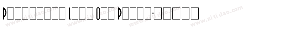 Pritchard Line Out Plain字体转换